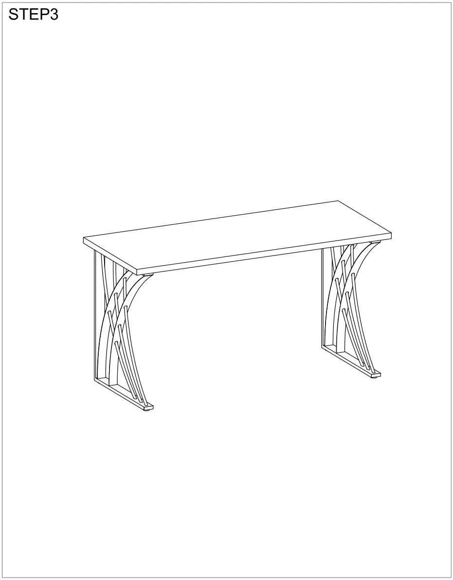 Tribesigns HD-F1652 Wood Laptop PC Computer Desk - Step 3