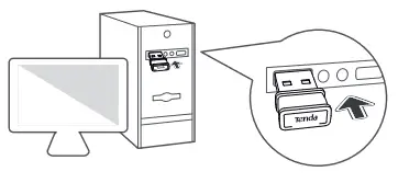 Tenda W311MI U2 AX300 Wireless USB Adapter - USB adapter