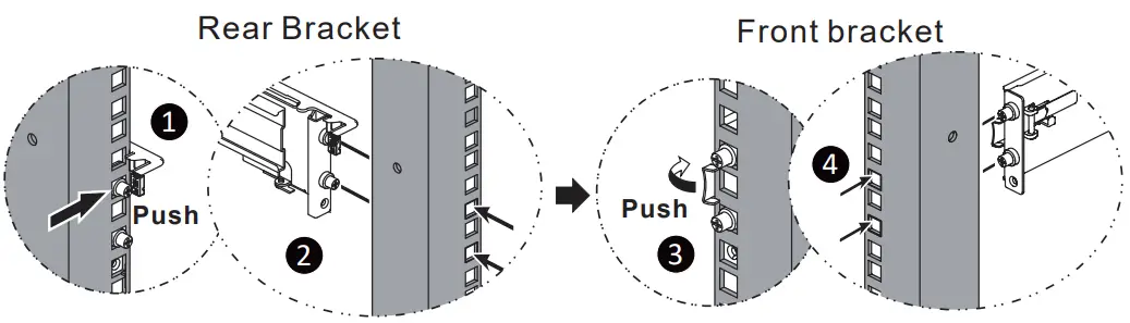 GIGABYTE 25HB2-A66122-K0R Rail Kit - Removing Bracket