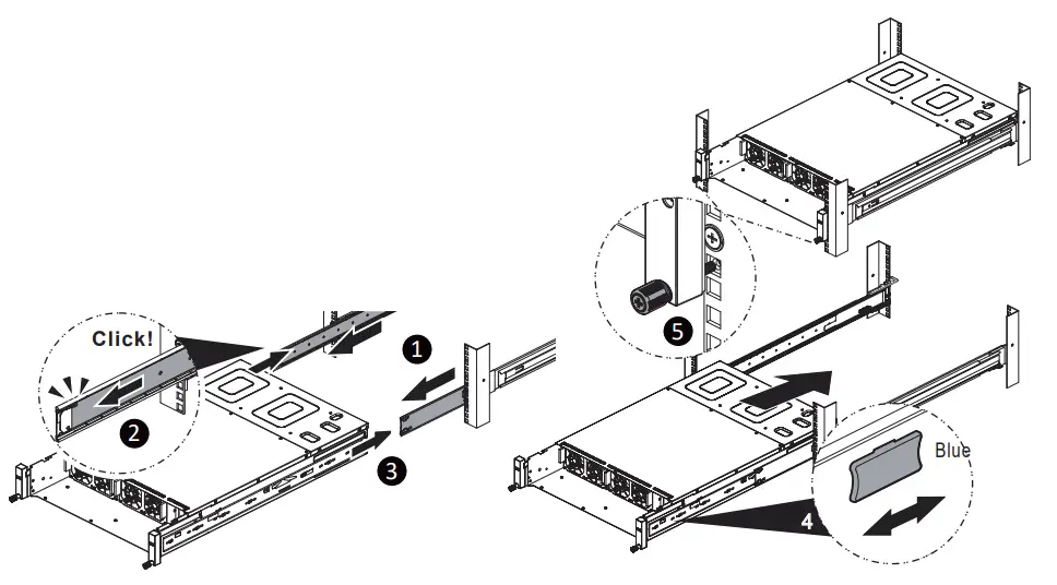 GIGABYTE 25HB2-A66122-K0R Rail Kit - bracket assembly 1