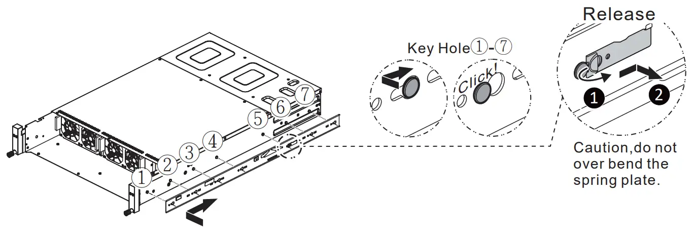 GIGABYTE 25HB2-A66122-K0R Rail Kit - inner rail