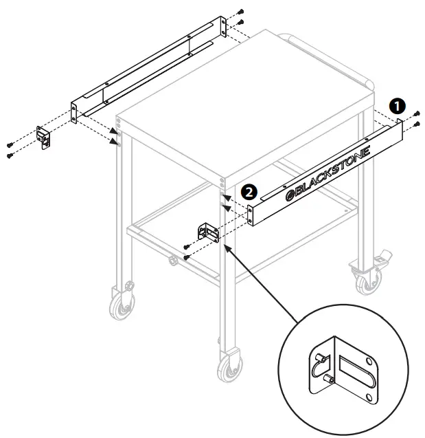 BLACKSTONE 2171 v01 Serve and Store Prep Cart - garbage bag