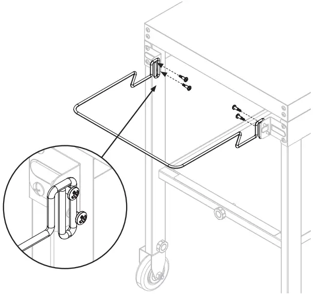 BLACKSTONE 2171 v01 Serve and Store Prep Cart - holder brackets