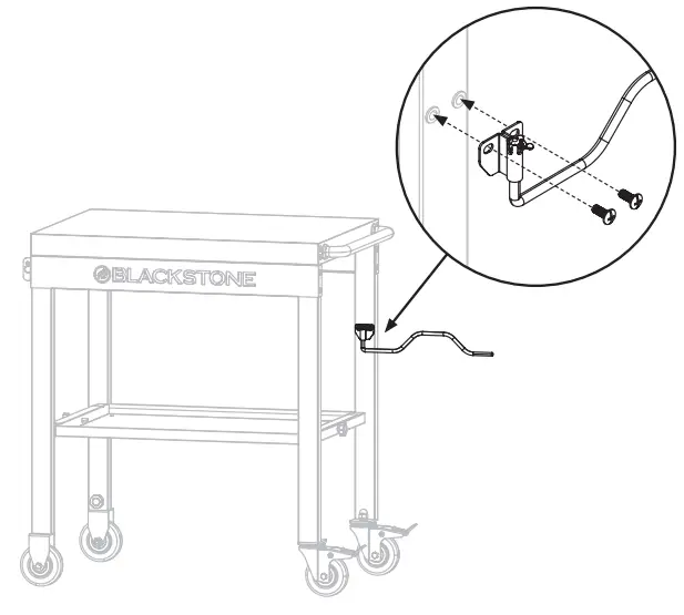 BLACKSTONE 2171 v01 Serve and Store Prep Cart - towel holder