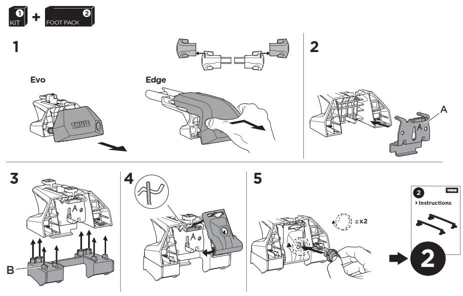 THULE Kit 186137 Custom Fit Kit for Roof Racks - overview 4