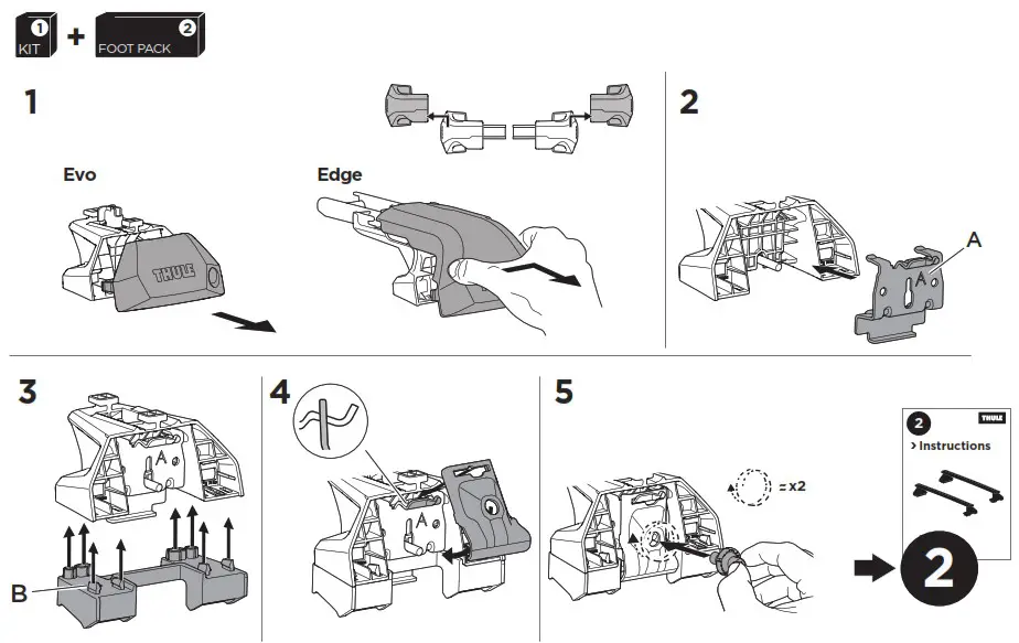 THULE Kit 186137 Custom Fit Kit for Roof Racks - overview 6