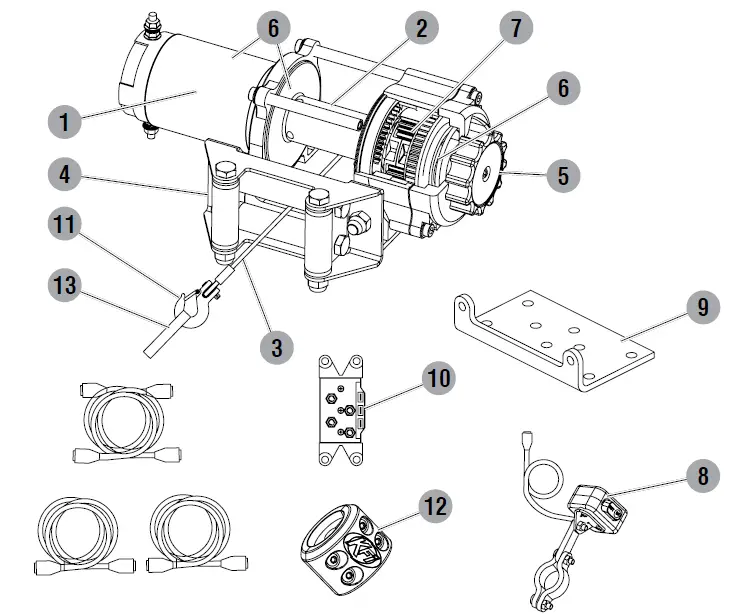 KFI-Products-SE25-Stealth-Series-Synthetic-Cable-Atv-Utv-Winch-1