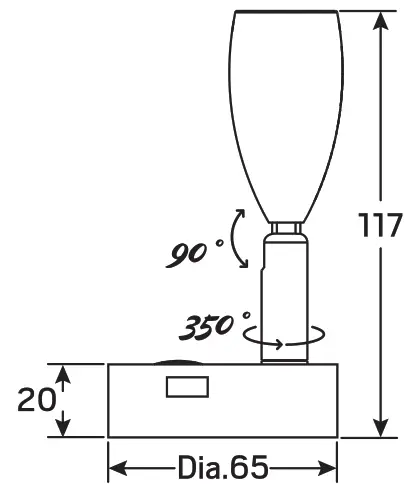 relaxn 709907 LED Bullet Reading Light USB Outlet Black - FEATURES