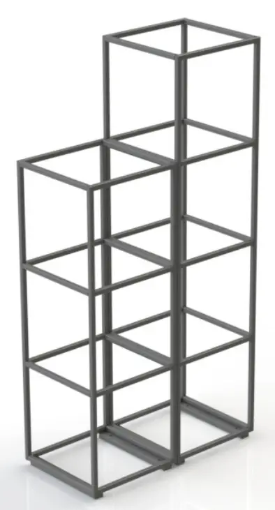 dams FL-S Series Modular Storage Single Wooden Cubby Shelf
