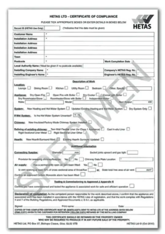 Connection to the Chimney