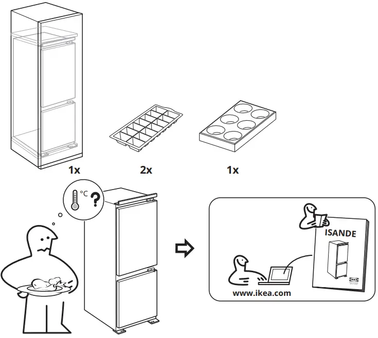 IKEA ISANDE Fridge Freezer - Figure