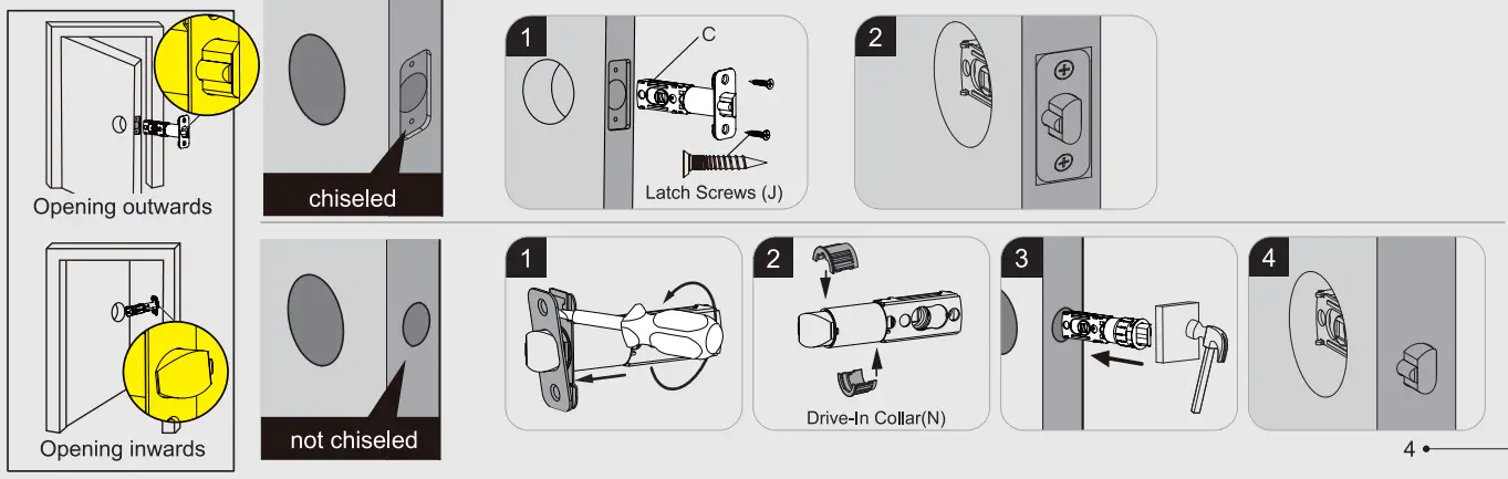TeeHO AZ09 Smart Keypad Door Lock - Dimensions 6