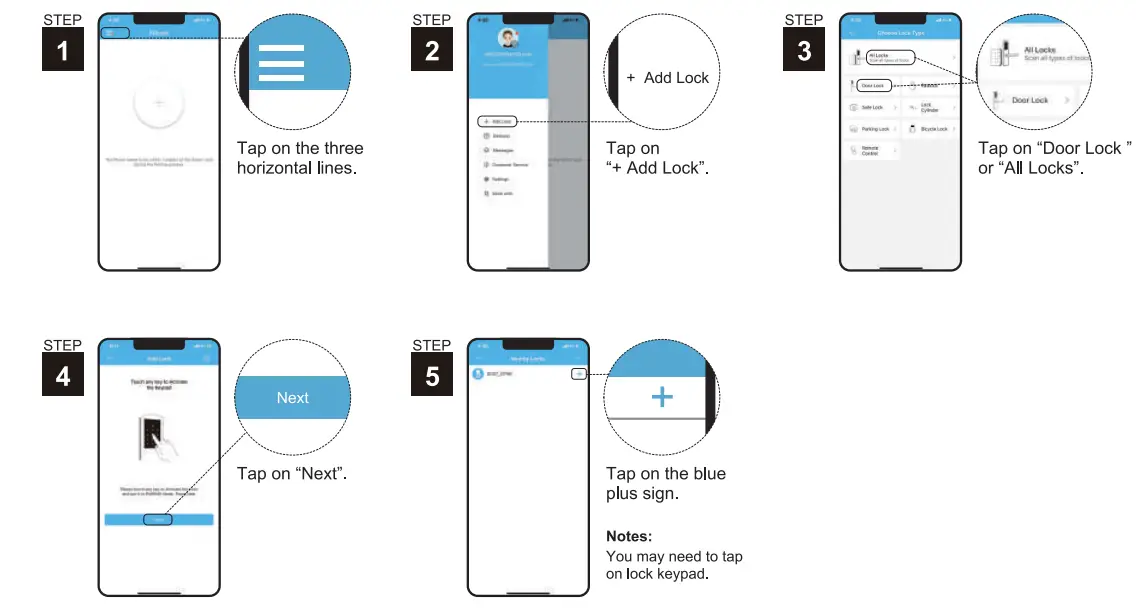 TeeHO AZ09 Smart Keypad Door Lock - Program 4