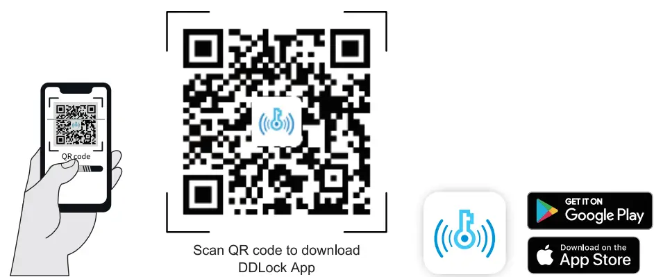 TeeHO AZ09 Smart Keypad Door Lock - QR