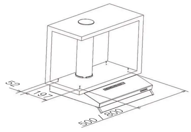 LIVINOX LCH NITE 90BL Range Hood - cooker1