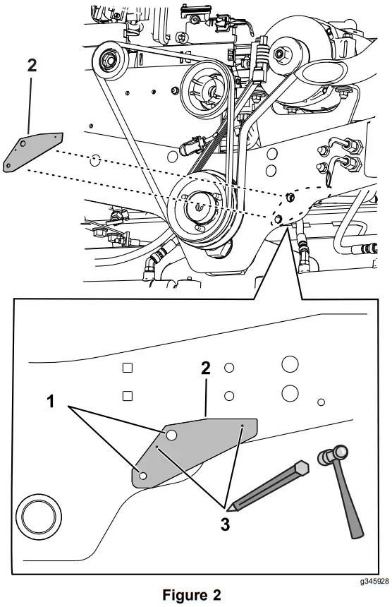 TORO 145 8399 Groundsmaster Rotary Mower - Align the template