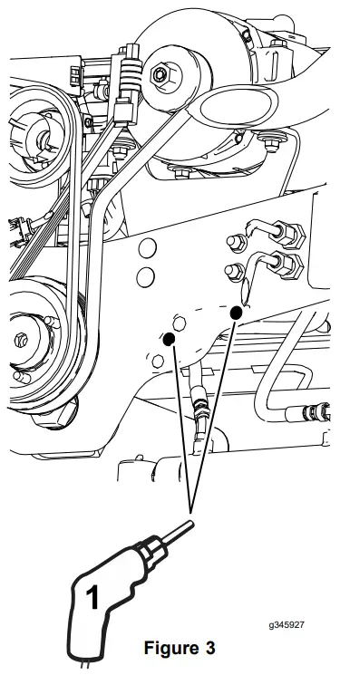 TORO 145 8399 Groundsmaster Rotary Mower - Drill holes