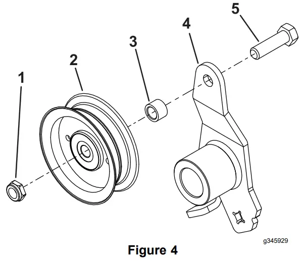 TORO 145 8399 Groundsmaster Rotary Mower - idler pulley