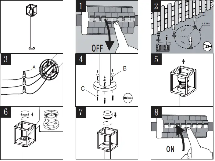 Afoxsos-6.5-Watt-Dark-Gray-Low-Voltage-Hardwired-LED-Outdoor-Path-Light-03