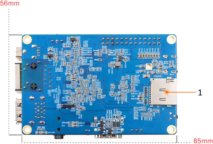 orange PI 3 LTS - Bottom view