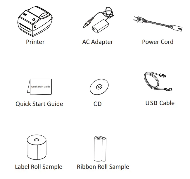 Simtek LT4521 Direct Thermal and Thermal Transfer Label Printer - Packing