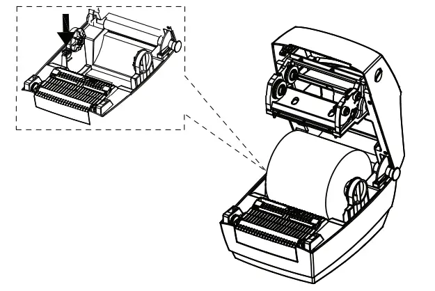 Simtek LT4521 Direct Thermal and Thermal Transfer Label Printer - lock
