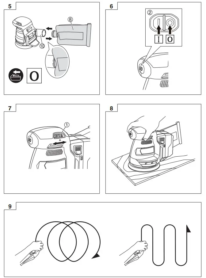 HIKOKI SV1813DA Random Orbital Sander Bare Tool