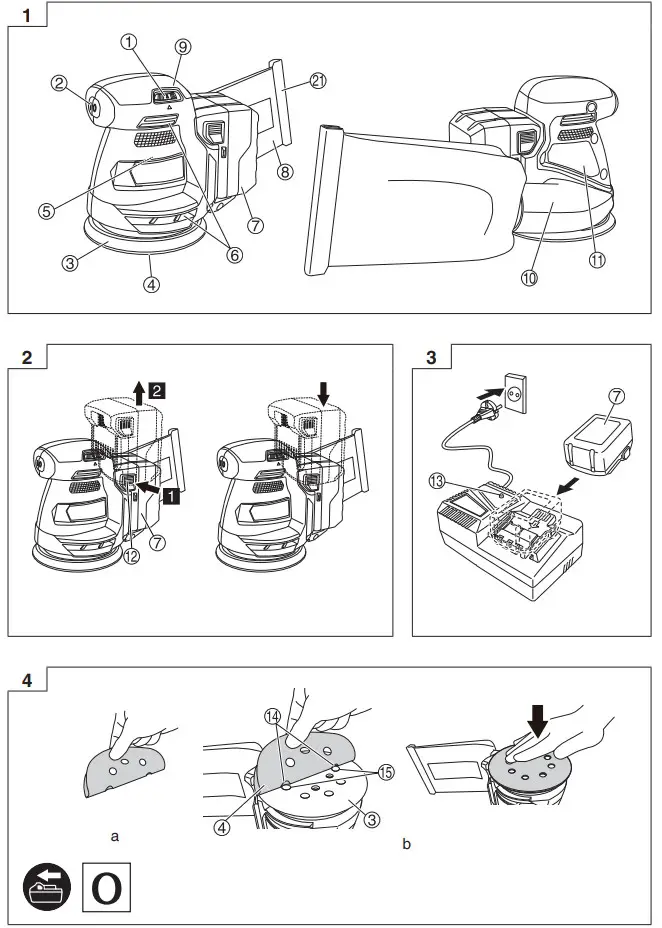 HIKOKI SV1813DA Random Orbital Sander Bare Tool