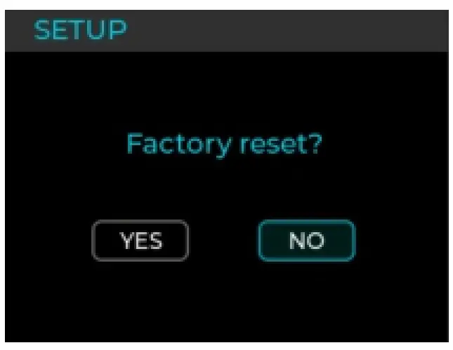 Factory reset