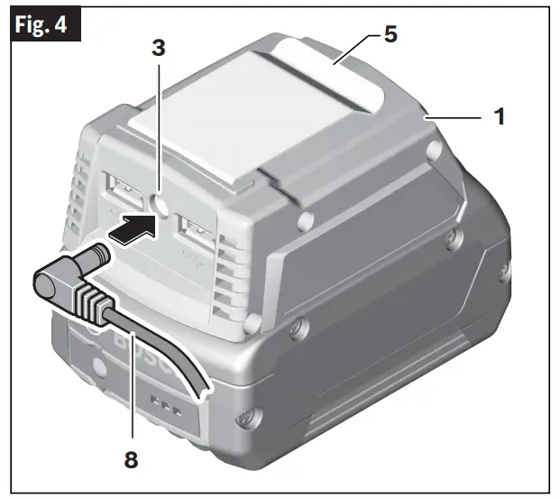 BOSCH GAA18V-48N 18V USB Portable Power Adapter - Cable 2