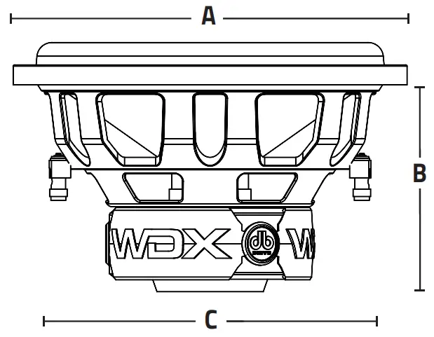 db DRIVE WDX8G0 4 Car Subwoofer - Frame Diameter