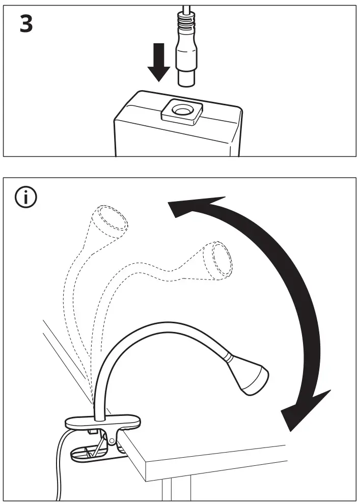 IKEA AA-2147342-4 NÄVLINGE LED Work Lamp - Installation 3.1