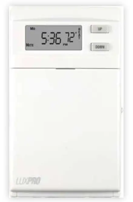 LUXPRO-PSPLV512-Programmable-Heating-Thermostat-Product-Specifications-PRODUCT