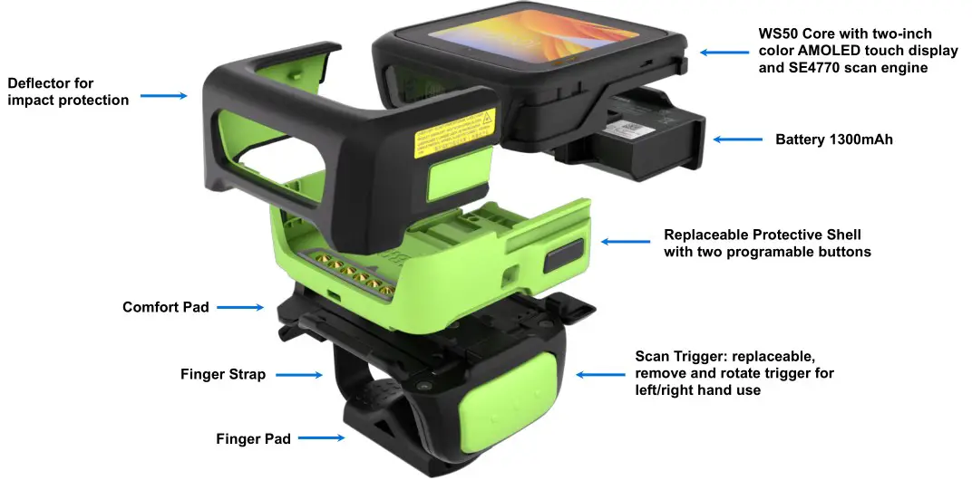 BLUESTAR WS50 Android Wearable Computer - WS50 Converged Assembly
