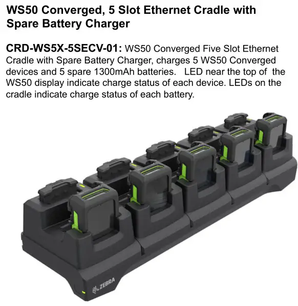 BLUESTAR WS50 Android Wearable Computer - WS50 Converged Multi-Slot Ethernet Cradle