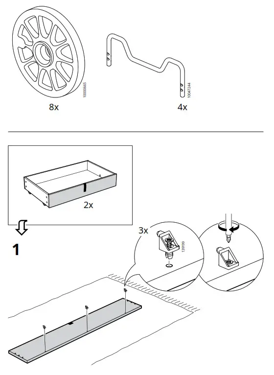 IKEA GLADSTAD Bed Storage Box - fig 1