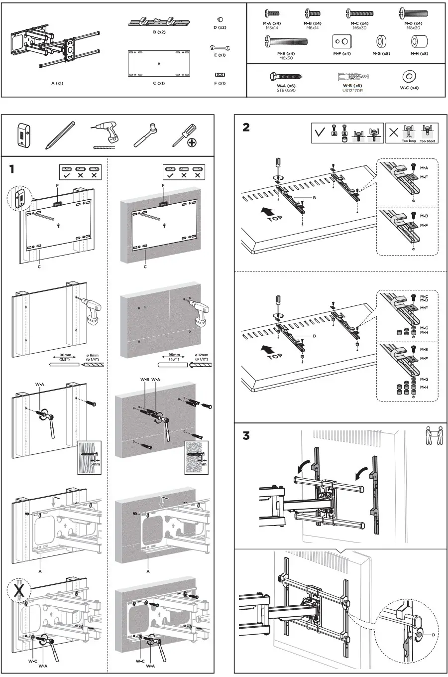TooQ LP3790TN-B Wall Mount for Screens - fig 3