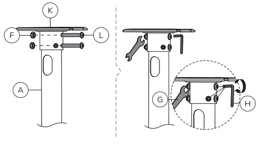 Neomounts NM C440BLACK Monitor Ceiling Mount - Product Overview 6