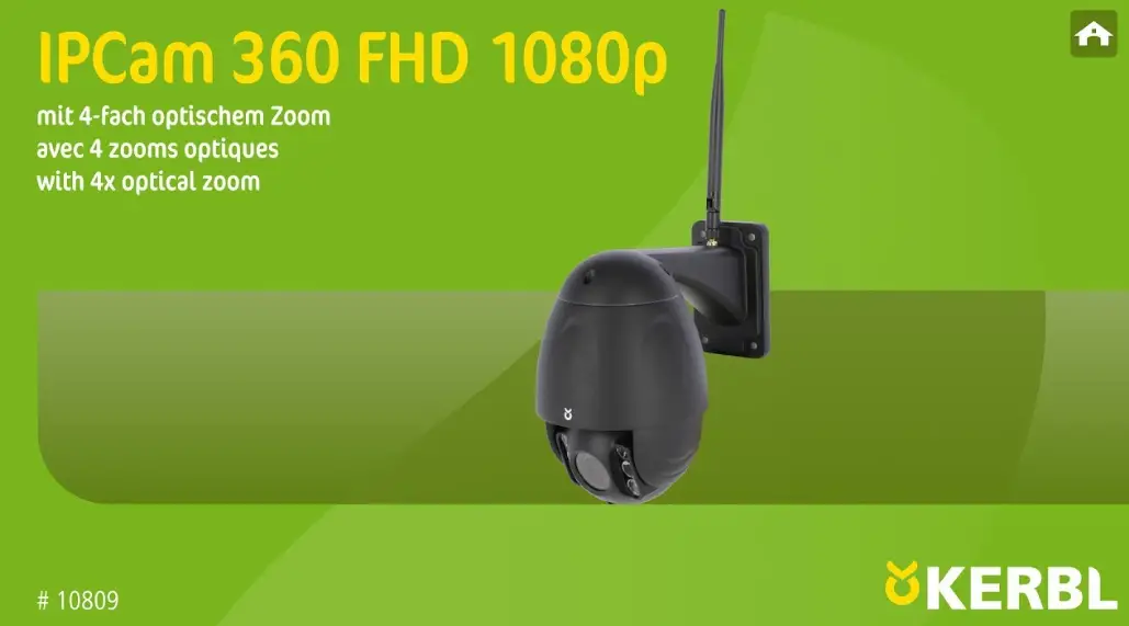 Kerbl 10810, 10825 Ipcam 2.0 Hd, 360 Fhd Compact Instruction Manual Kerbl 10810, 10825 Ipcam 2.0 Hd, 360 Fhd Compact Instruction Manual