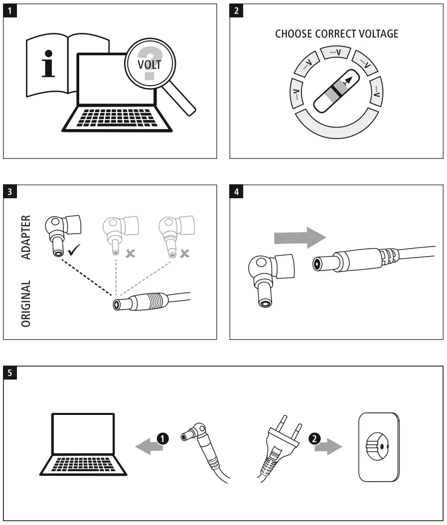 hama 00200004 90W Universal Notebook Power Supply - Figure 1