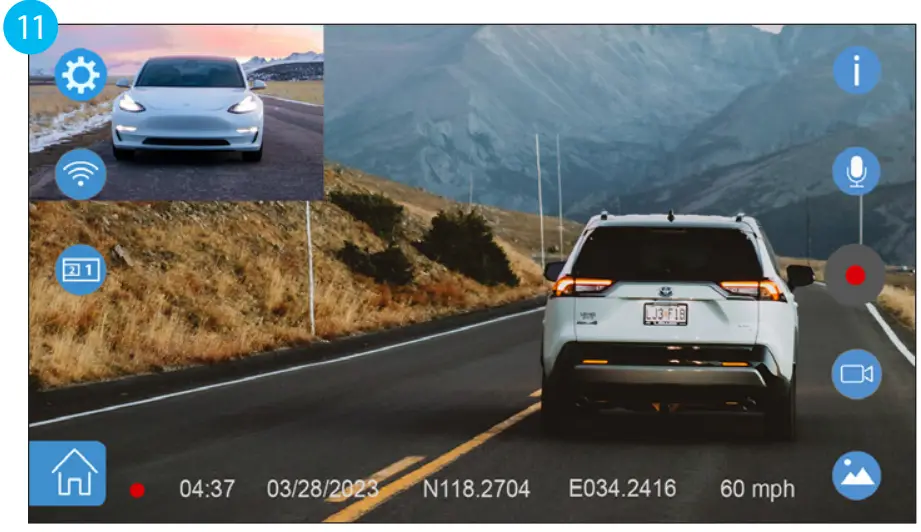 TYPE S S403 4K 60FPS Dashcam - Click Settings 1