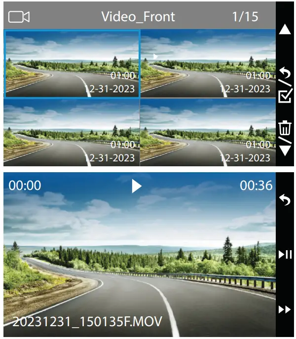 TYPE S S403 4K 60FPS Dashcam - Manage Files
