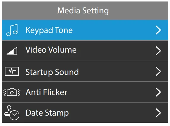 TYPE S S403 4K 60FPS Dashcam - Media Setting