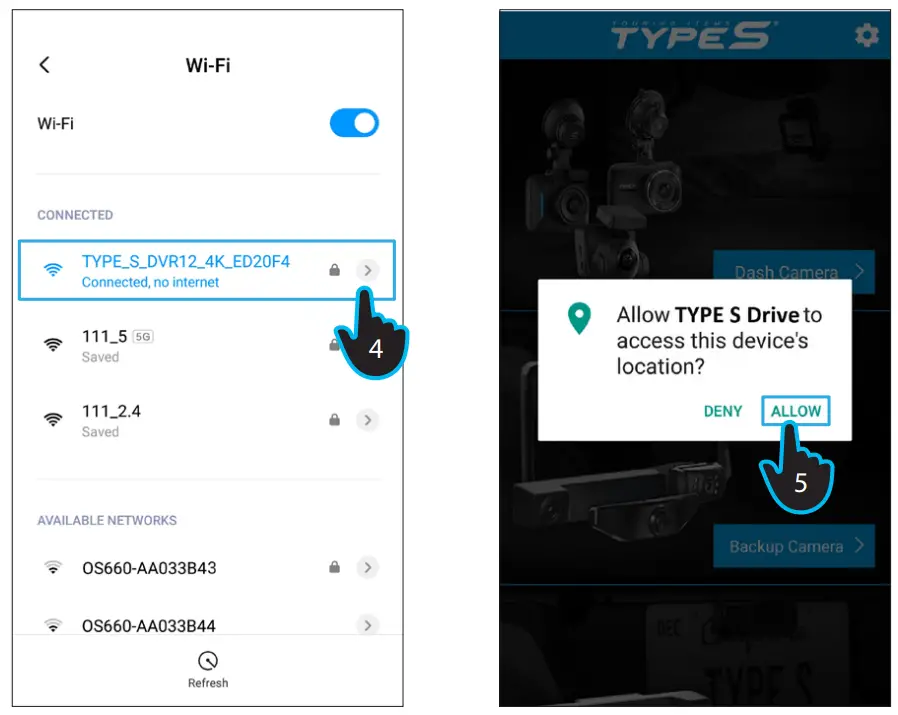 TYPE S S403 4K 60FPS Dashcam -Menu 1