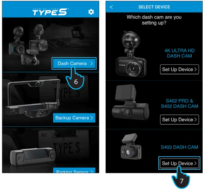 TYPE S S403 4K 60FPS Dashcam -Menu 2