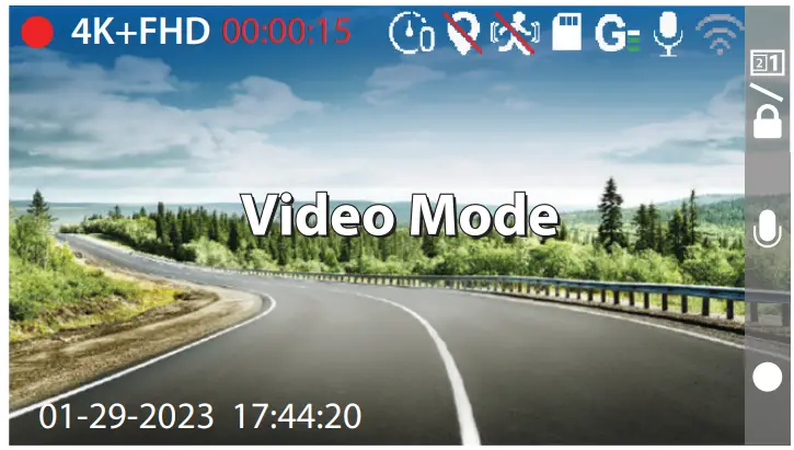 TYPE S S403 4K 60FPS Dashcam -Switch between 1