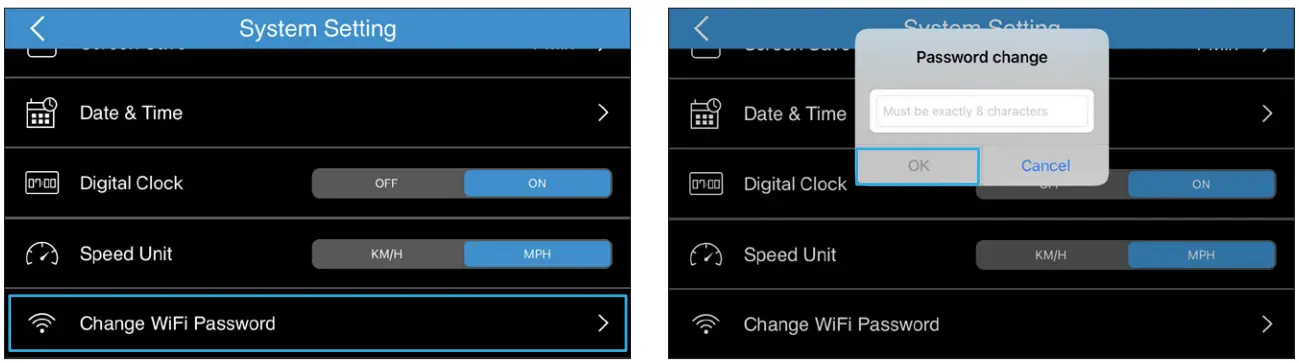 TYPE S S403 4K 60FPS Dashcam - WiFi Password