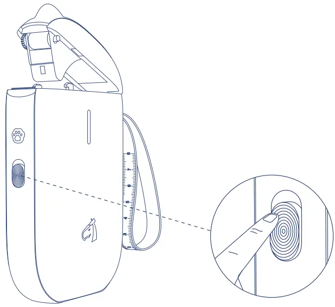CLABEL 520B Portable Label Printer Maker Machine - Bin Cover