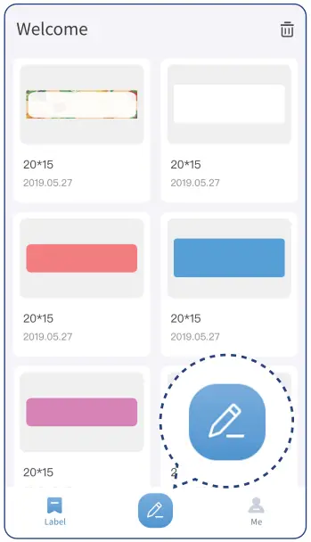 CLABEL 520B Portable Label Printer Maker Machine - Edit Button