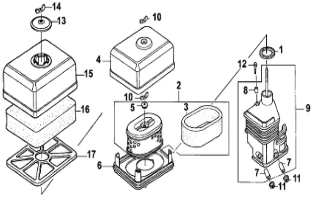 FarmBoy FB IC 209P Agricultural Inter Cultivator - Air Cleaner 2